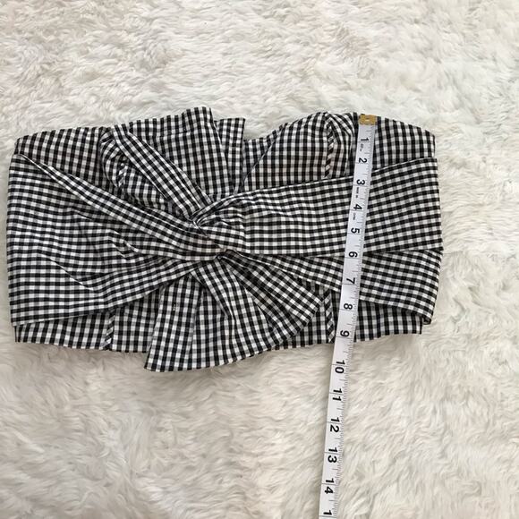 Wild honey smocked tube top Buffalo plaid size large - Picture 3 of 5